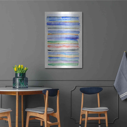 Luxe Metal Art 'Watercolor Gradation' by Nikki Galapon, Metal Wall Art,24x36