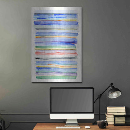Luxe Metal Art 'Watercolor Gradation' by Nikki Galapon, Metal Wall Art,24x36