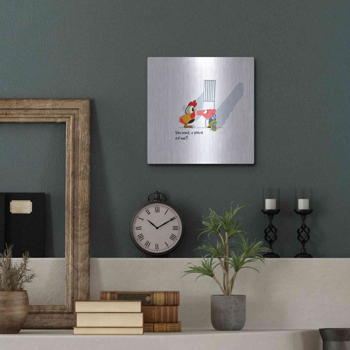 Luxe Metal Art 'Piece of Me' by Chuck Wimmer, Metal Wall Art,12x12