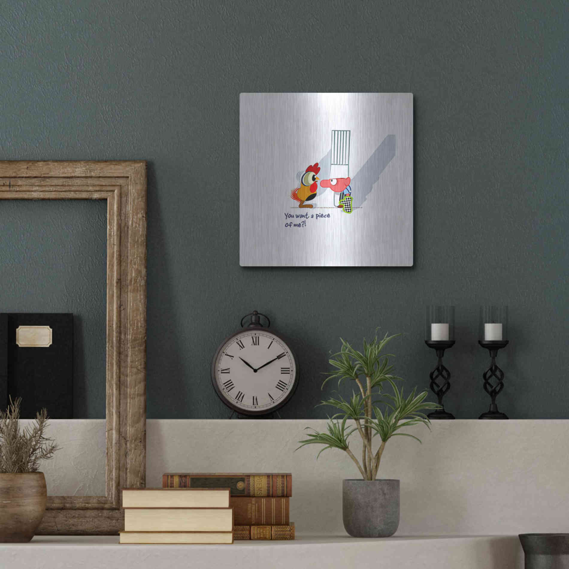Luxe Metal Art 'Piece of Me' by Chuck Wimmer, Metal Wall Art,12x12