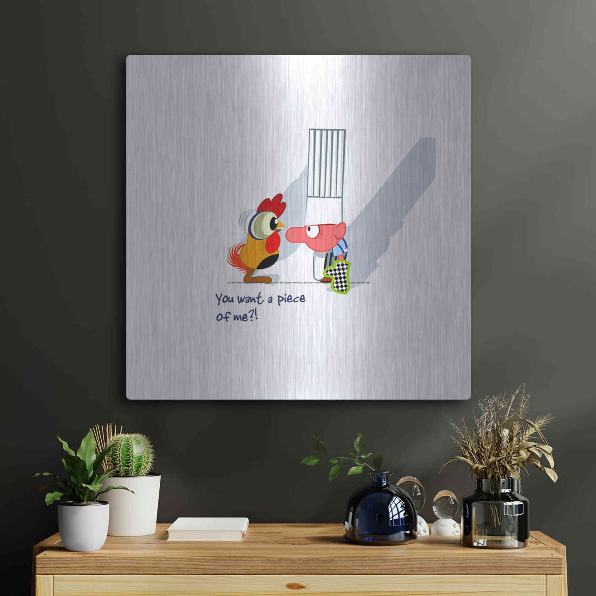 Luxe Metal Art 'Piece of Me' by Chuck Wimmer, Metal Wall Art,24x24