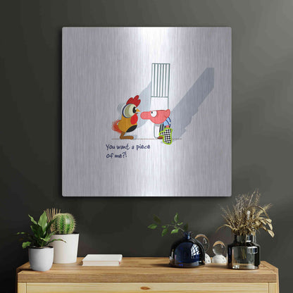 Luxe Metal Art 'Piece of Me' by Chuck Wimmer, Metal Wall Art,24x24
