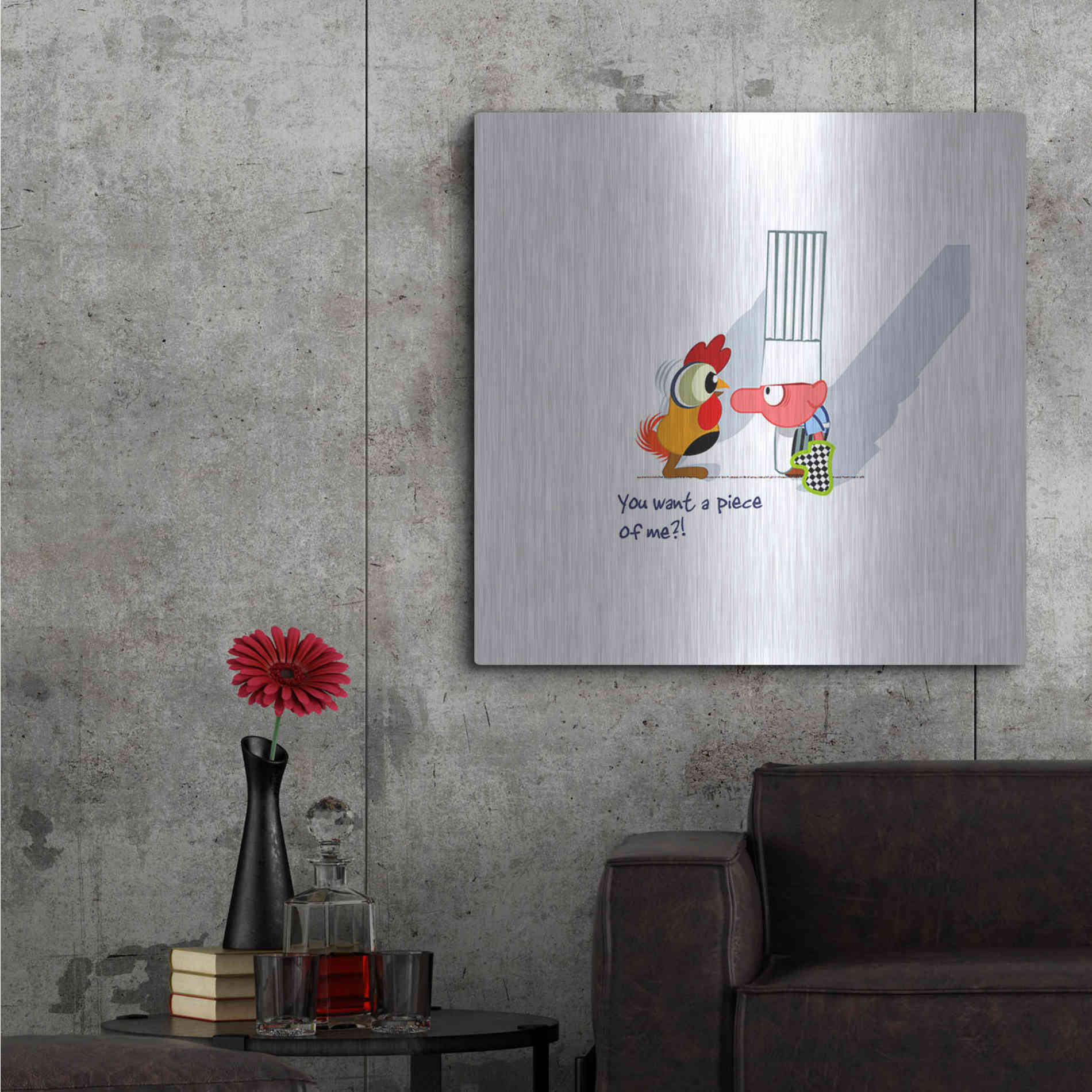 Luxe Metal Art 'Piece of Me' by Chuck Wimmer, Metal Wall Art,36x36