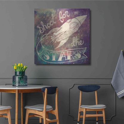 Luxe Metal Art 'Universe Galaxy Shoot For the Stars' by Mary Urban, Metal Wall Art,36x36