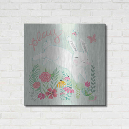 Luxe Metal Art 'Garden Friends I' by Mary Urban, Metal Wall Art,36x36