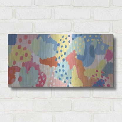 Luxe Metal Art 'Bright Life I' by Mary Urban, Metal Wall Art,24x12