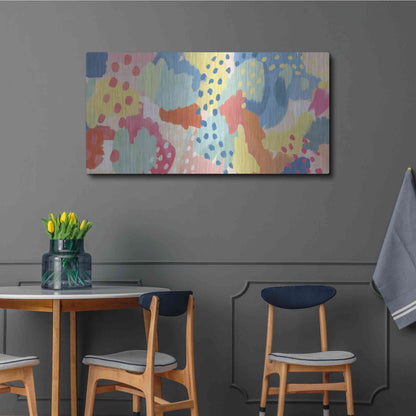 Luxe Metal Art 'Bright Life I' by Mary Urban, Metal Wall Art,48x24