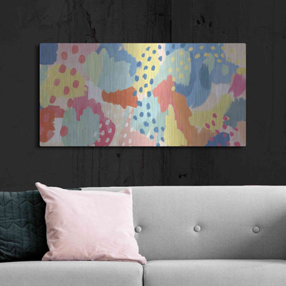 Luxe Metal Art 'Bright Life I' by Mary Urban, Metal Wall Art,48x24