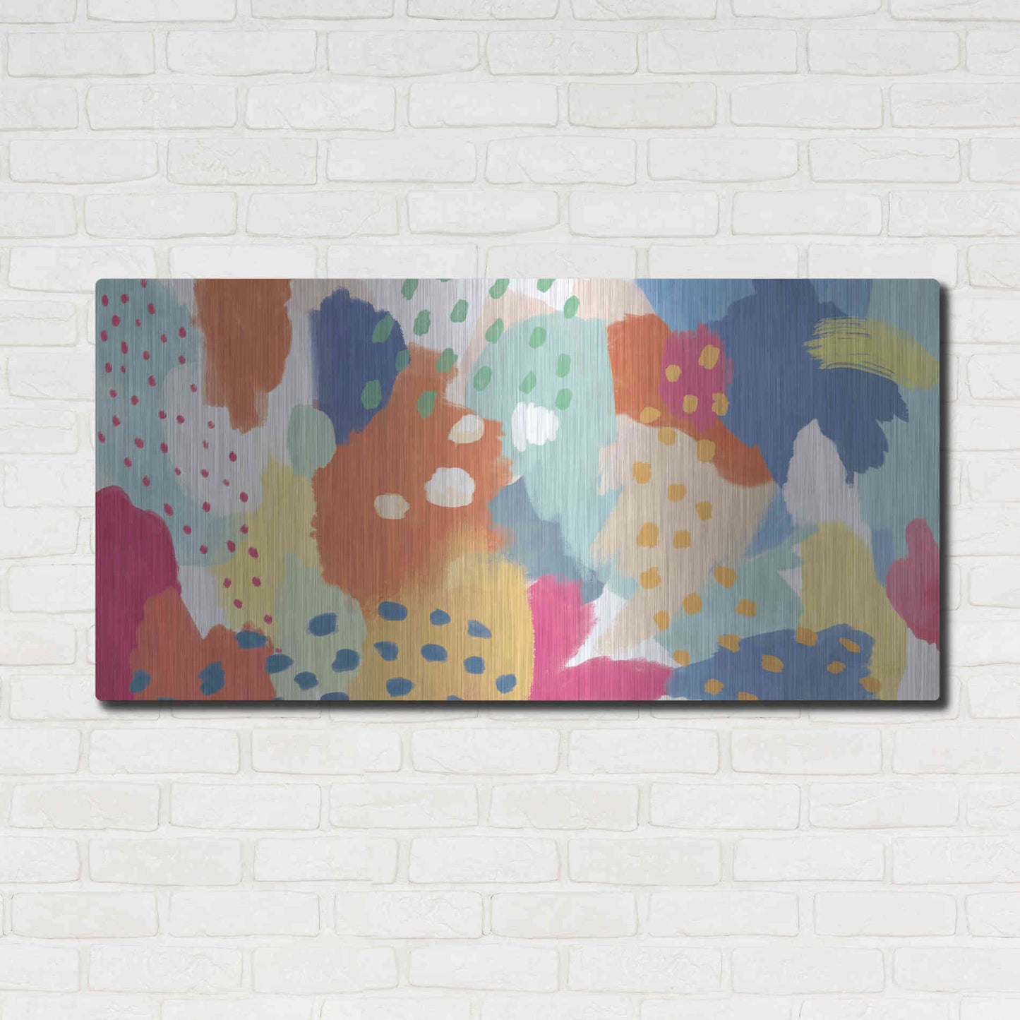 Luxe Metal Art 'Bright Life II' by Mary Urban, Metal Wall Art,48x24