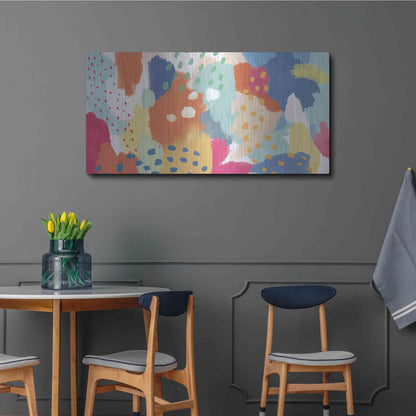 Luxe Metal Art 'Bright Life II' by Mary Urban, Metal Wall Art,48x24