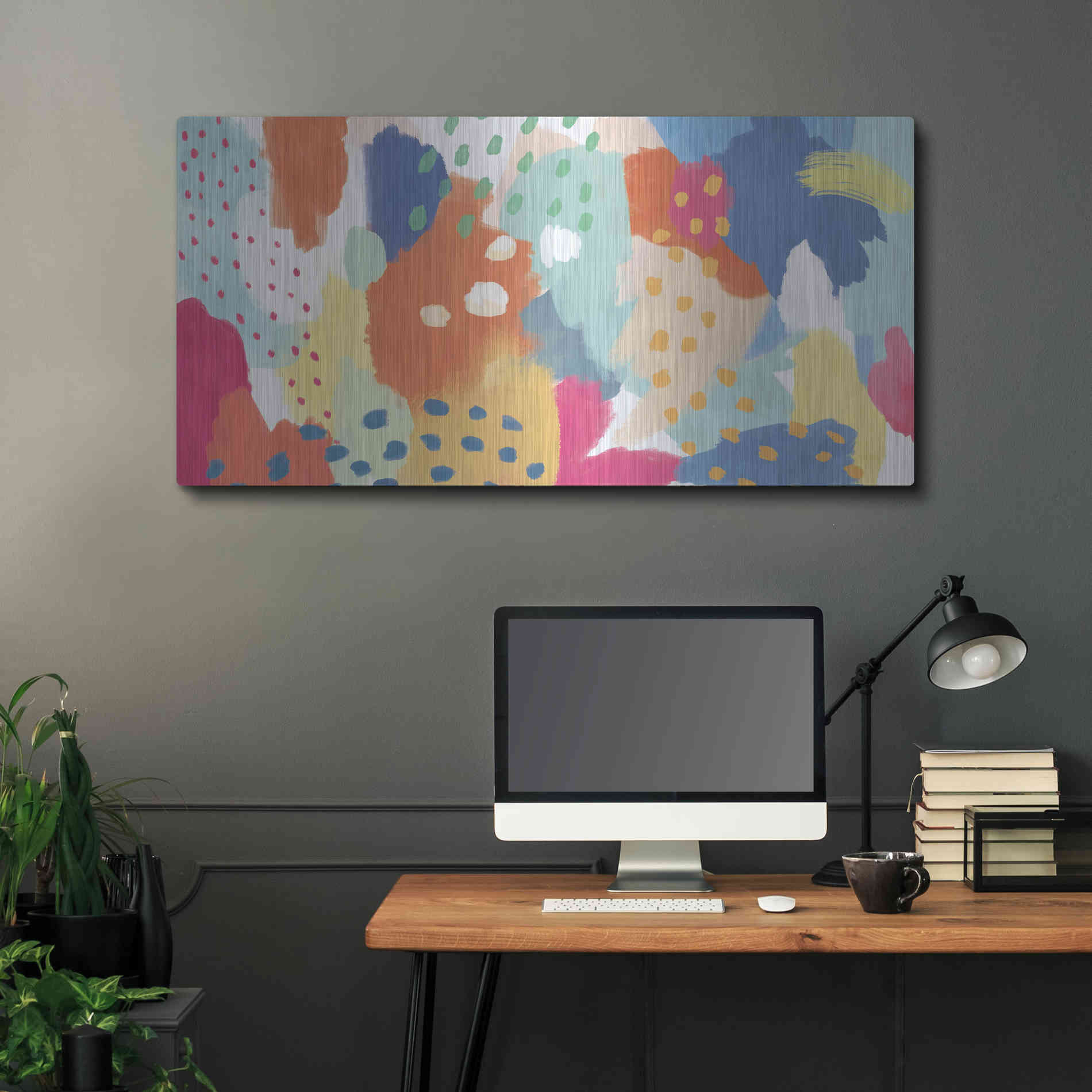 Luxe Metal Art 'Bright Life II' by Mary Urban, Metal Wall Art,48x24