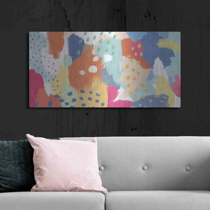 Luxe Metal Art 'Bright Life II' by Mary Urban, Metal Wall Art,48x24