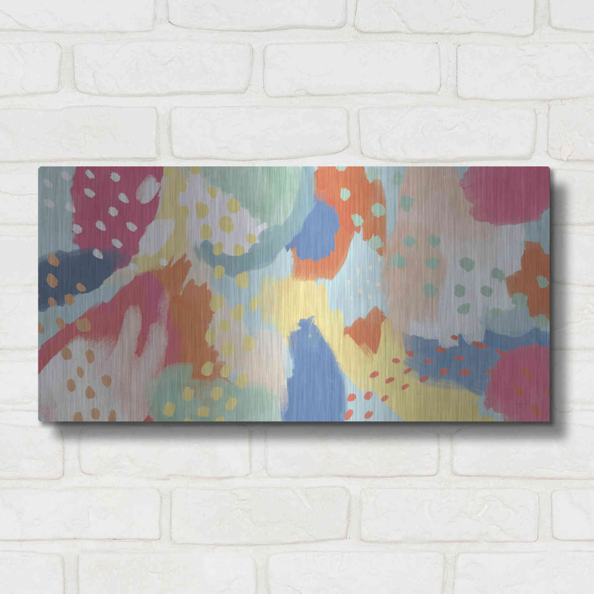 Luxe Metal Art 'Bright Life III' by Mary Urban, Metal Wall Art,24x12