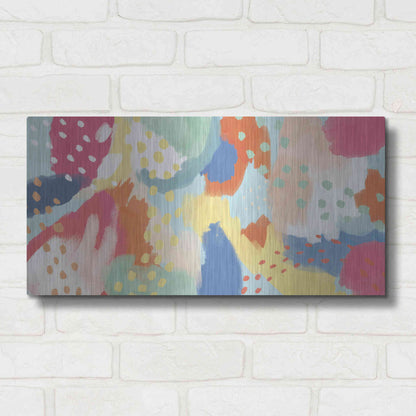 Luxe Metal Art 'Bright Life III' by Mary Urban, Metal Wall Art,24x12