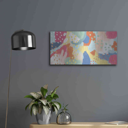 Luxe Metal Art 'Bright Life III' by Mary Urban, Metal Wall Art,24x12