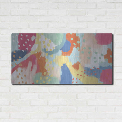 Luxe Metal Art 'Bright Life III' by Mary Urban, Metal Wall Art,48x24