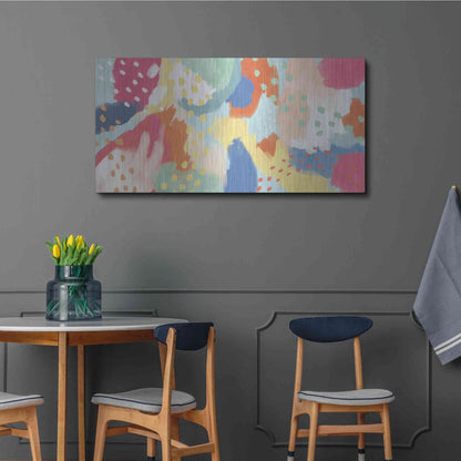 Luxe Metal Art 'Bright Life III' by Mary Urban, Metal Wall Art,48x24