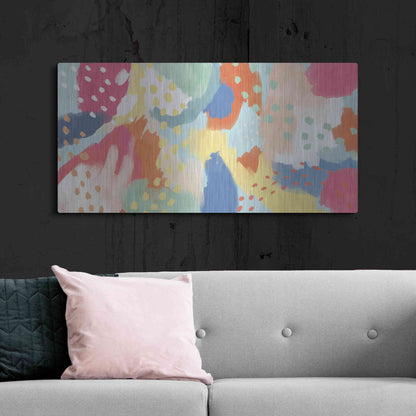 Luxe Metal Art 'Bright Life III' by Mary Urban, Metal Wall Art,48x24