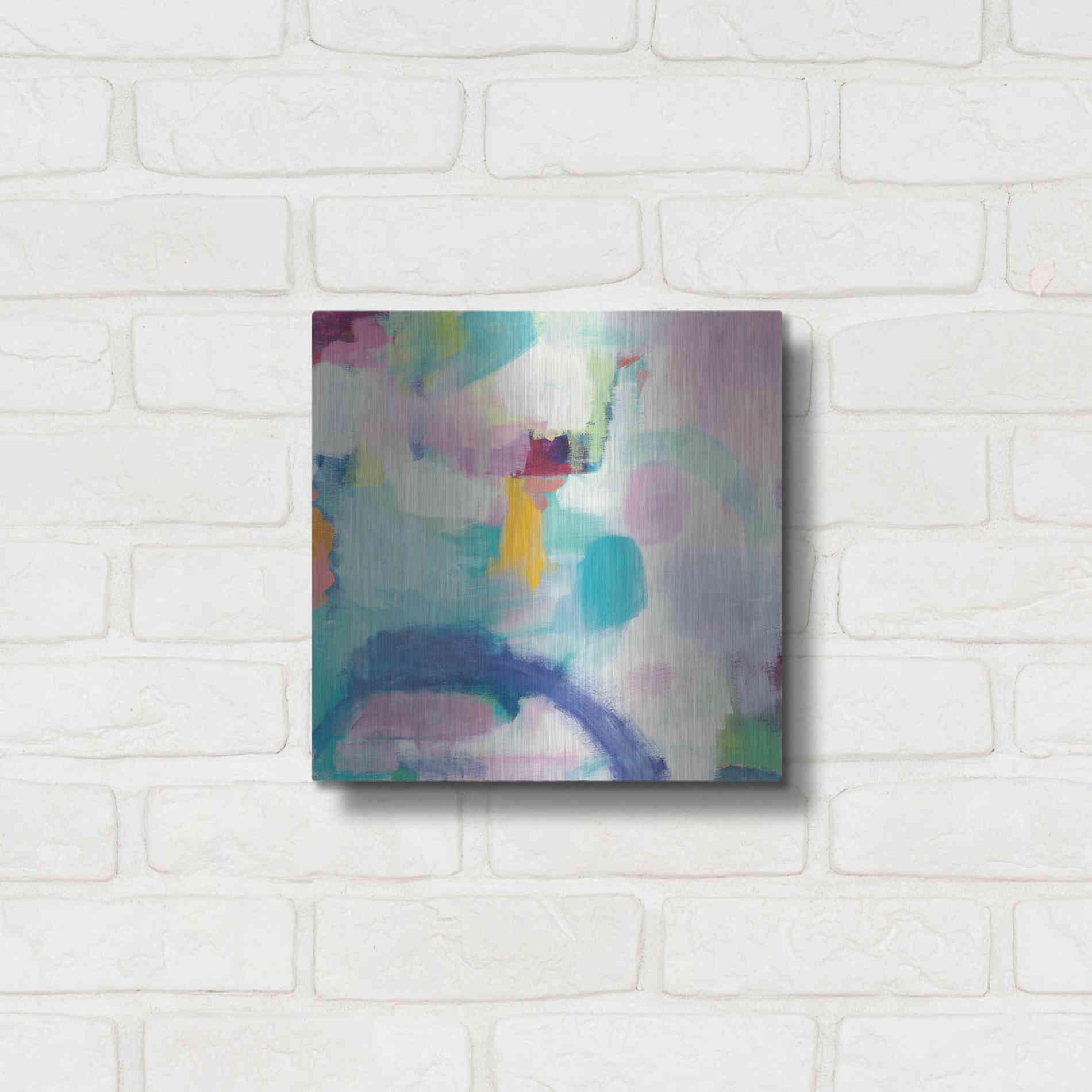 Luxe Metal Art 'Trial and Airy Bright' by Mary Urban, Metal Wall Art,12x12