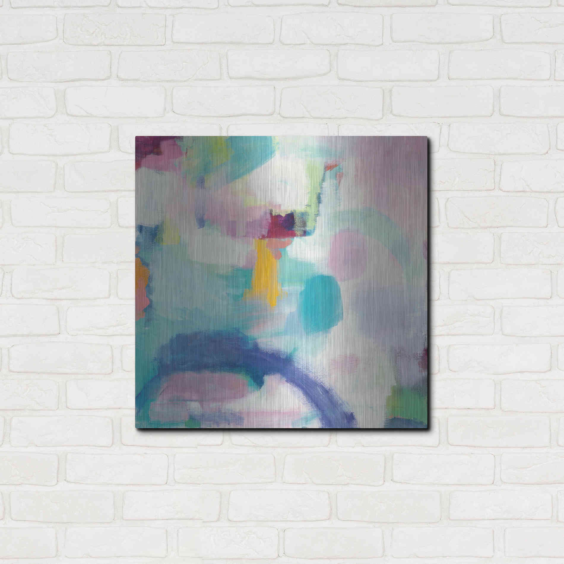 Luxe Metal Art 'Trial and Airy Bright' by Mary Urban, Metal Wall Art,24x24