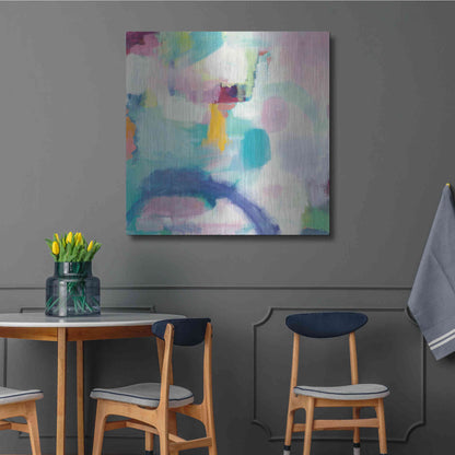 Luxe Metal Art 'Trial and Airy Bright' by Mary Urban, Metal Wall Art,36x36