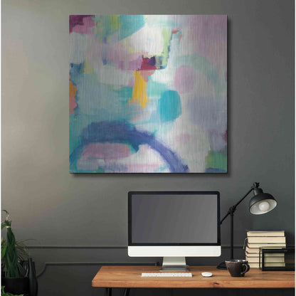 Luxe Metal Art 'Trial and Airy Bright' by Mary Urban, Metal Wall Art,36x36