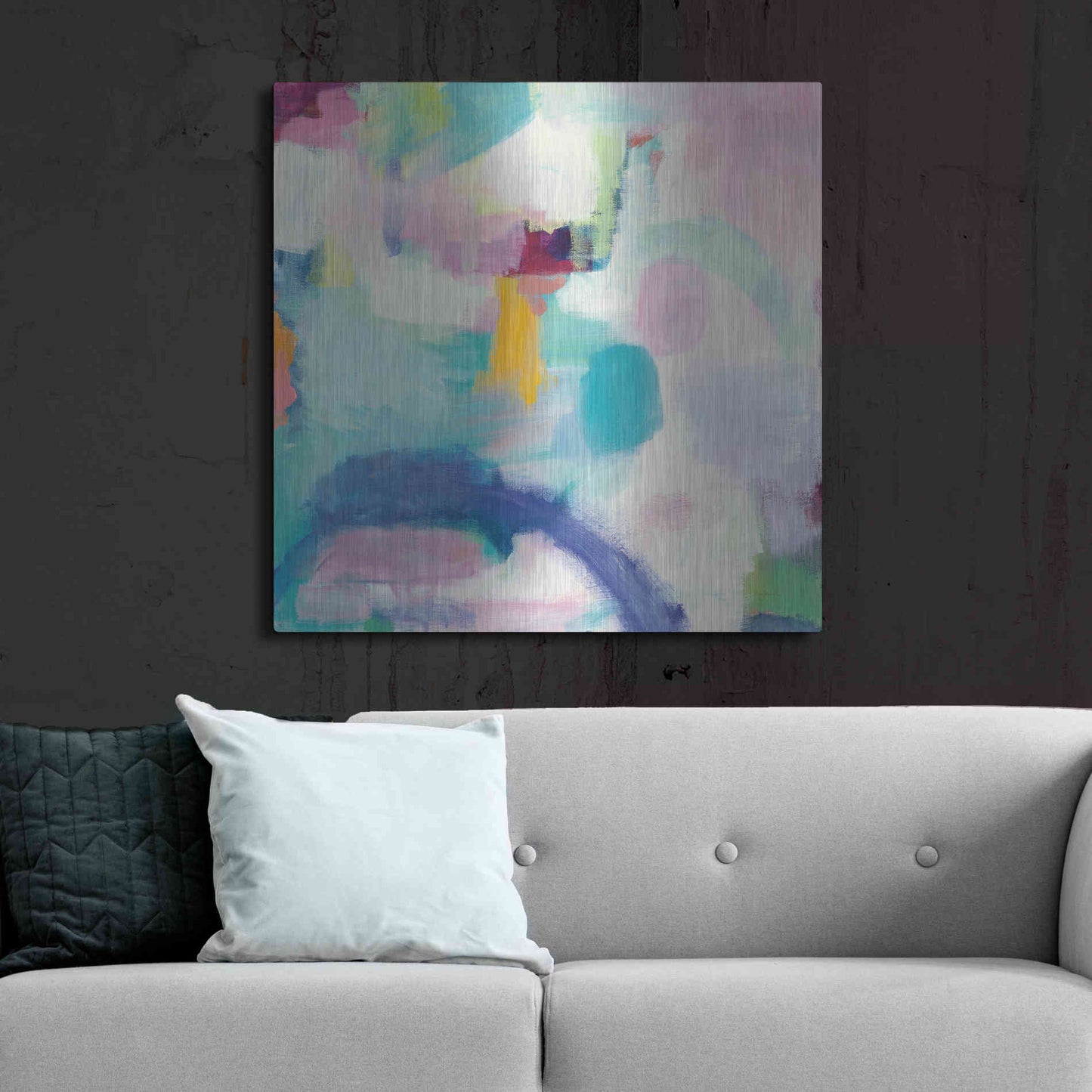 Luxe Metal Art 'Trial and Airy Bright' by Mary Urban, Metal Wall Art,36x36