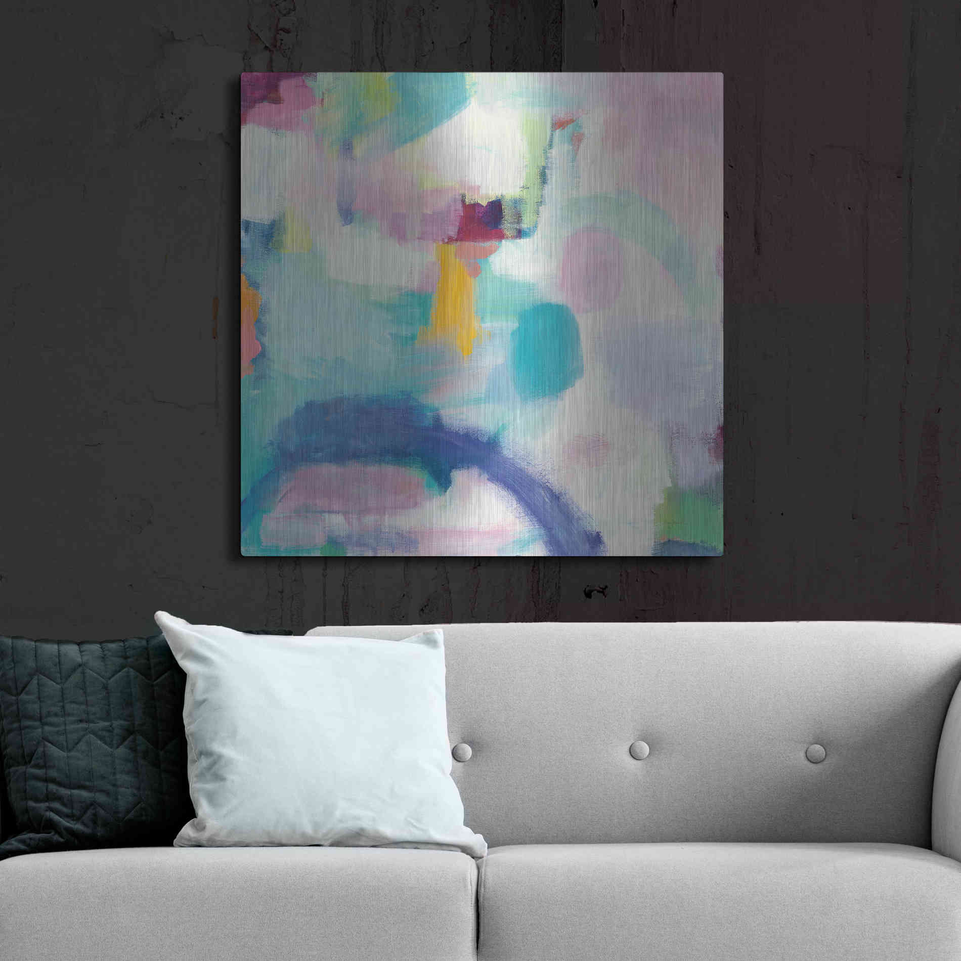 Luxe Metal Art 'Trial and Airy Bright' by Mary Urban, Metal Wall Art,36x36