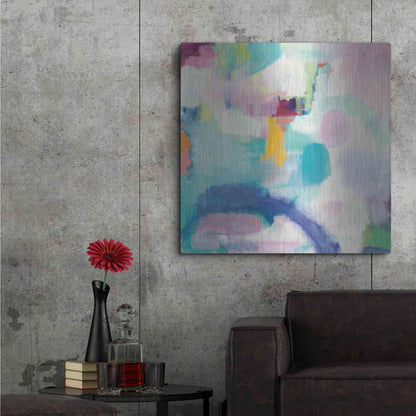 Luxe Metal Art 'Trial and Airy Bright' by Mary Urban, Metal Wall Art,36x36