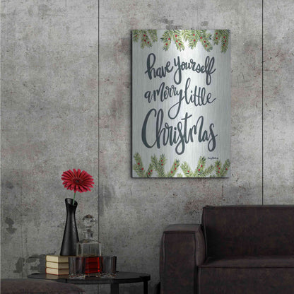 Luxe Metal Art 'Have Yourself a Merry Little Christmas' by Sara Baker, Metal Wall Art,24x36