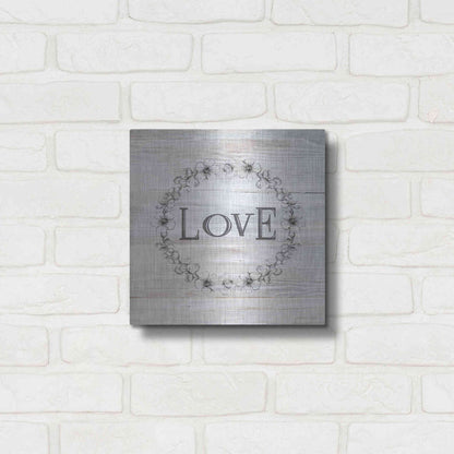 Luxe Metal Art 'Love' by Bluebird Barn, Metal Wall Art,12x12