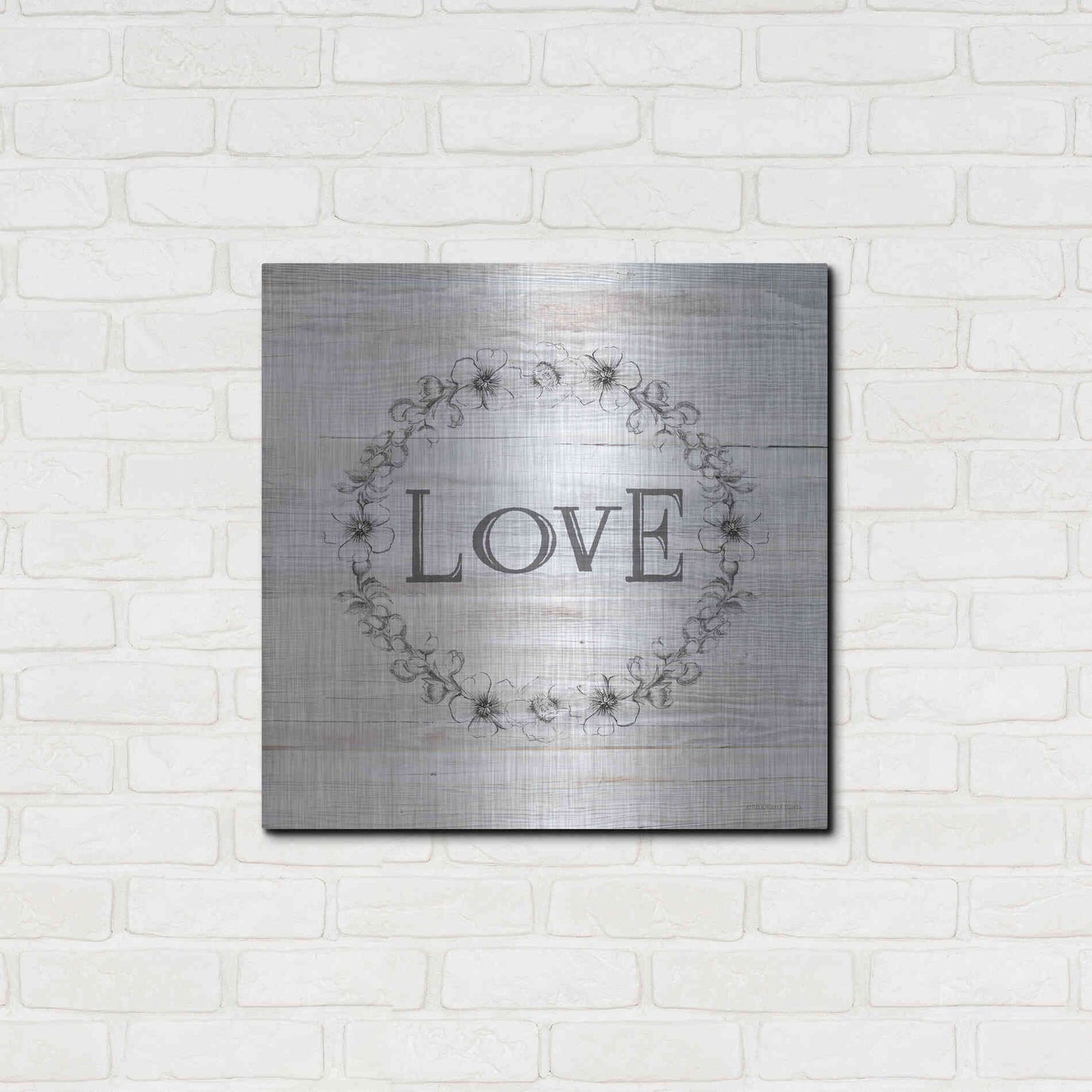 Luxe Metal Art 'Love' by Bluebird Barn, Metal Wall Art,24x24