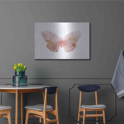 Luxe Metal Art 'Meadow Flora Butterfly' by Bluebird Barn, Metal Wall Art,36x24