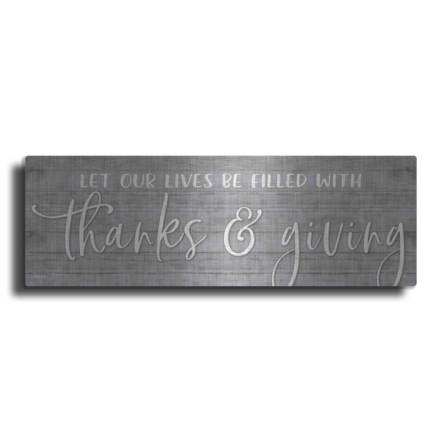 Luxe Metal Art 'Thanks & Giving' by Susie Boyer, Metal Wall Art