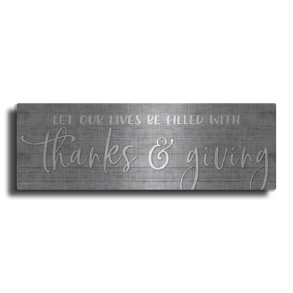Luxe Metal Art 'Thanks & Giving' by Susie Boyer, Metal Wall Art