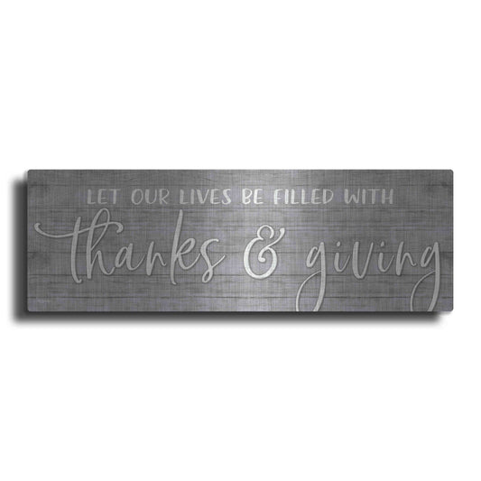 Luxe Metal Art 'Thanks & Giving' by Susie Boyer, Metal Wall Art