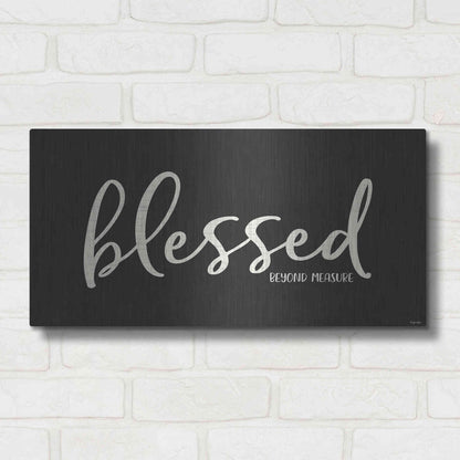 Luxe Metal Art 'Blessed' by Susie Boyer, Metal Wall Art,24x12