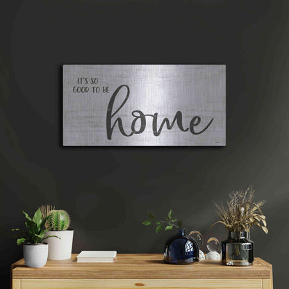 Luxe Metal Art 'It's So Good to Be Home' by Susie Boyer, Metal Wall Art,24x12