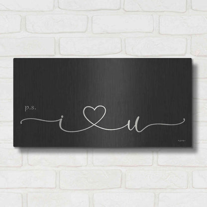 Luxe Metal Art 'I Heart You' by Susie Boyer, Metal Wall Art,24x12
