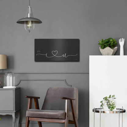 Luxe Metal Art 'I Heart You' by Susie Boyer, Metal Wall Art,24x12