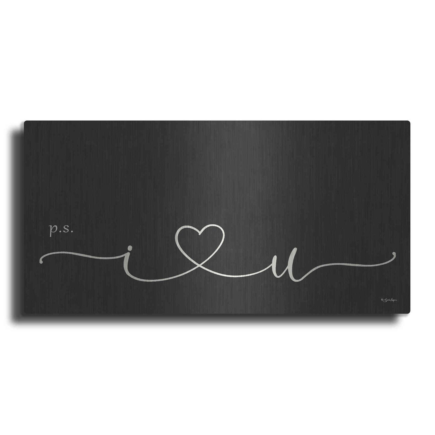 Luxe Metal Art 'I Heart You' by Susie Boyer, Metal Wall Art