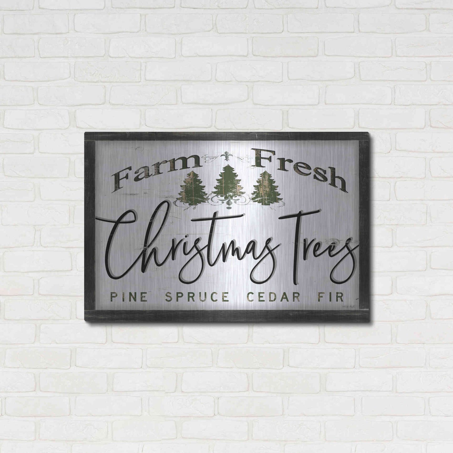 Luxe Metal Art 'Farm Fresh Christmas Trees II' by Cindy Jacobs, Metal Wall Art,36x24