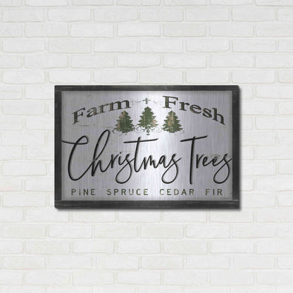Luxe Metal Art 'Farm Fresh Christmas Trees II' by Cindy Jacobs, Metal Wall Art,36x24