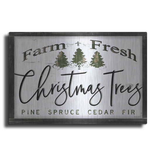 Luxe Metal Art 'Farm Fresh Christmas Trees II' by Cindy Jacobs, Metal Wall Art