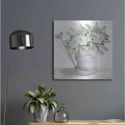 Luxe Metal Art 'Gather Watering Can' by Cindy Jacobs, Metal Wall Art,24x24