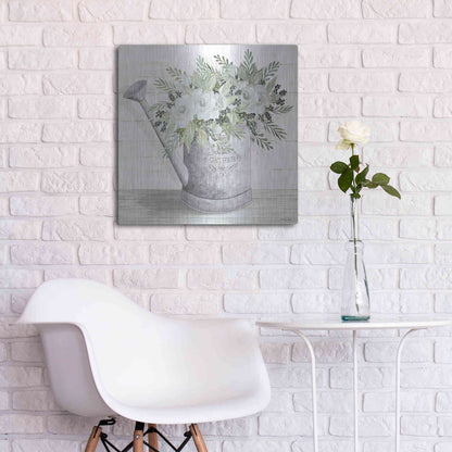 Luxe Metal Art 'Gather Watering Can' by Cindy Jacobs, Metal Wall Art,24x24