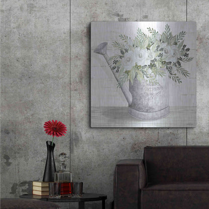 Luxe Metal Art 'Gather Watering Can' by Cindy Jacobs, Metal Wall Art,36x36