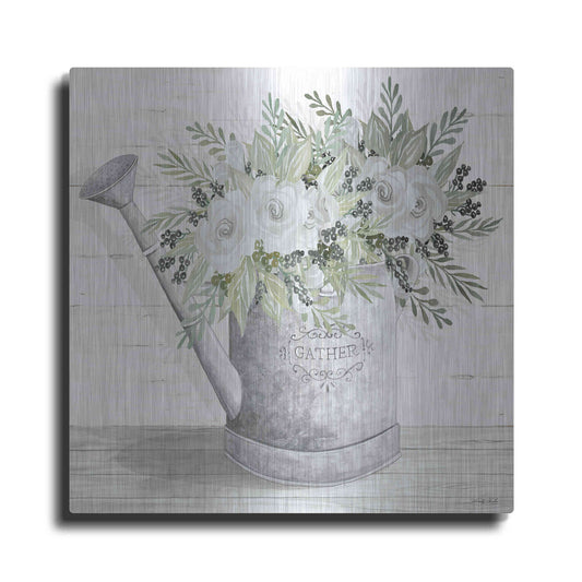 Luxe Metal Art 'Gather Watering Can' by Cindy Jacobs, Metal Wall Art