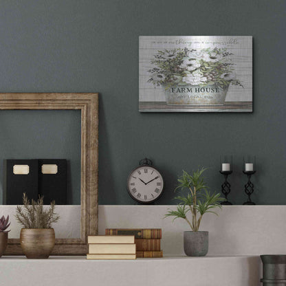 Luxe Metal Art 'Nothing Shall Be Impossible' by Cindy Jacobs, Metal Wall Art,16x12