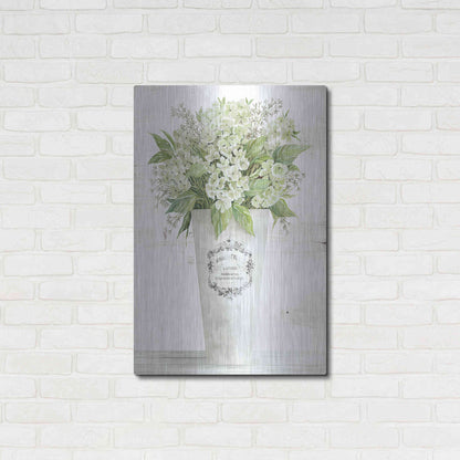 Luxe Metal Art 'Les Fleurs Hortensia' by Cindy Jacobs, Metal Wall Art,24x36